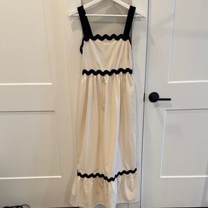 Black and Cream Maxi Dress